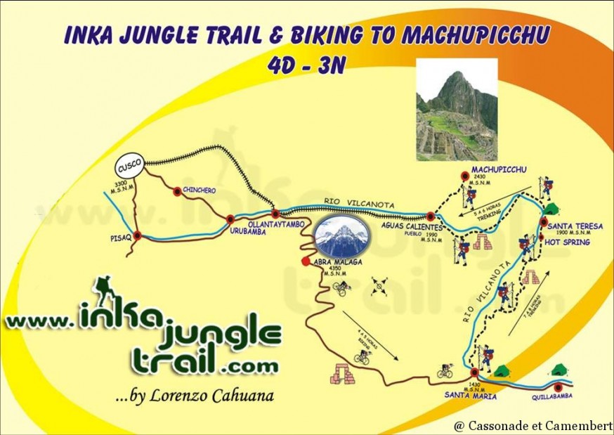Itineraire de l inca jungle trail