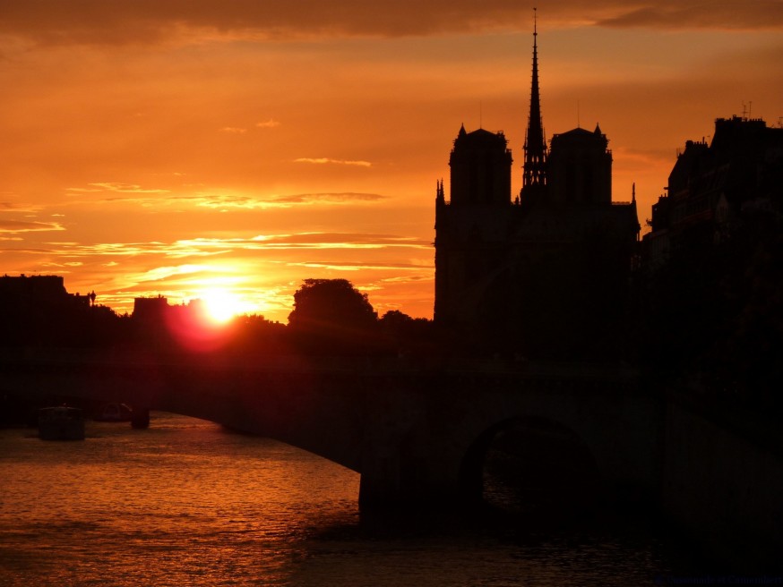 Coucher de soleil Notre-Dame de Paris