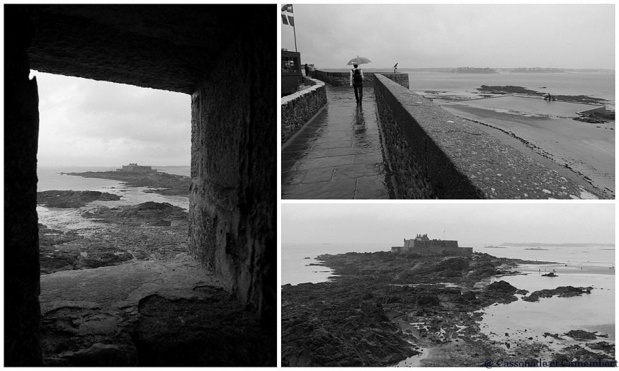 Remparts Saint Malo noir et blanc