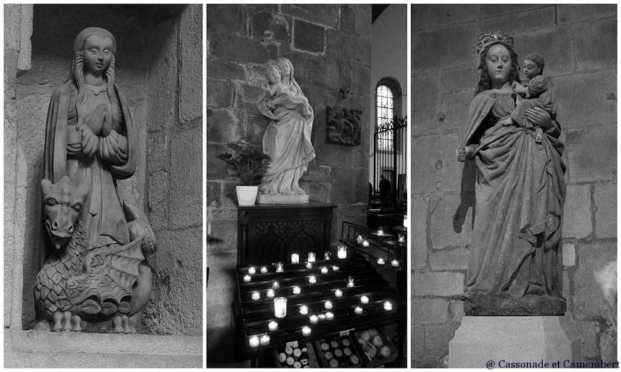 Statues Eglise Saint Malo noir et blanc