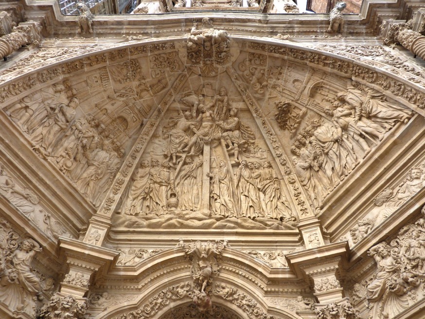 Fronton cathedrale Astorga - Compostelle Castille
