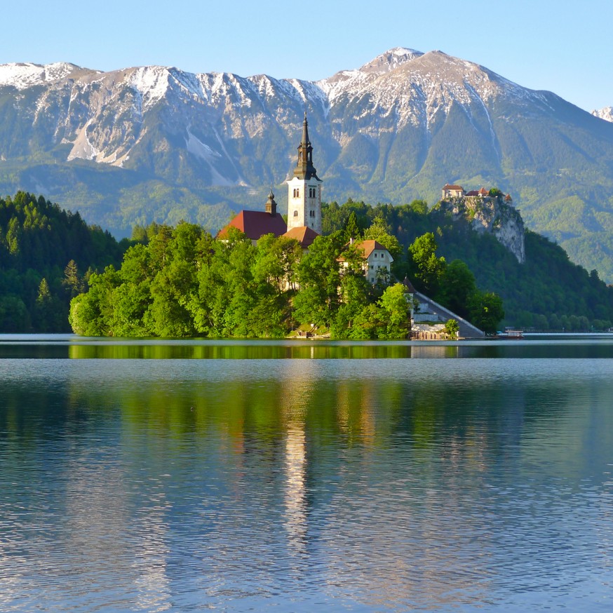 Lac de Bled - Eglise et chateau
