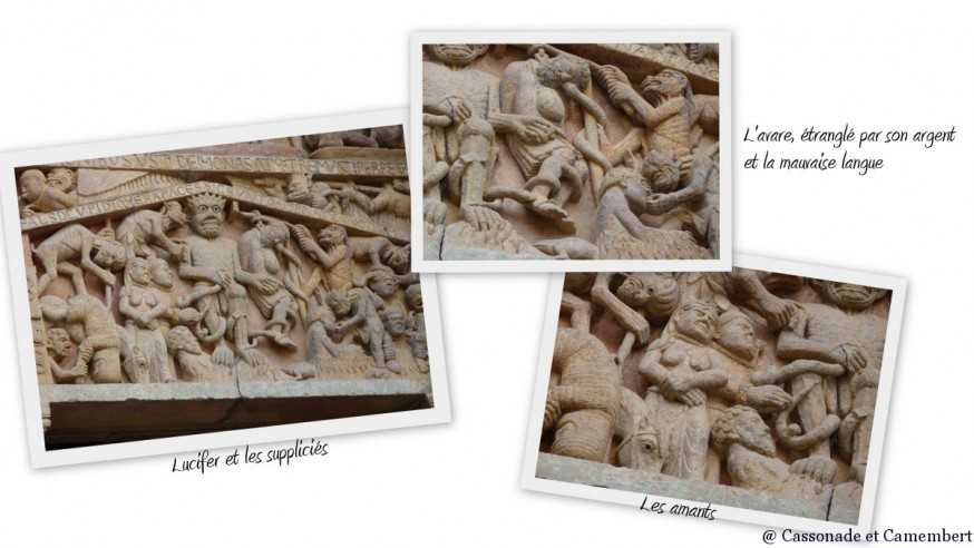 Compostelle Conques - Tympan Conques Lucifer