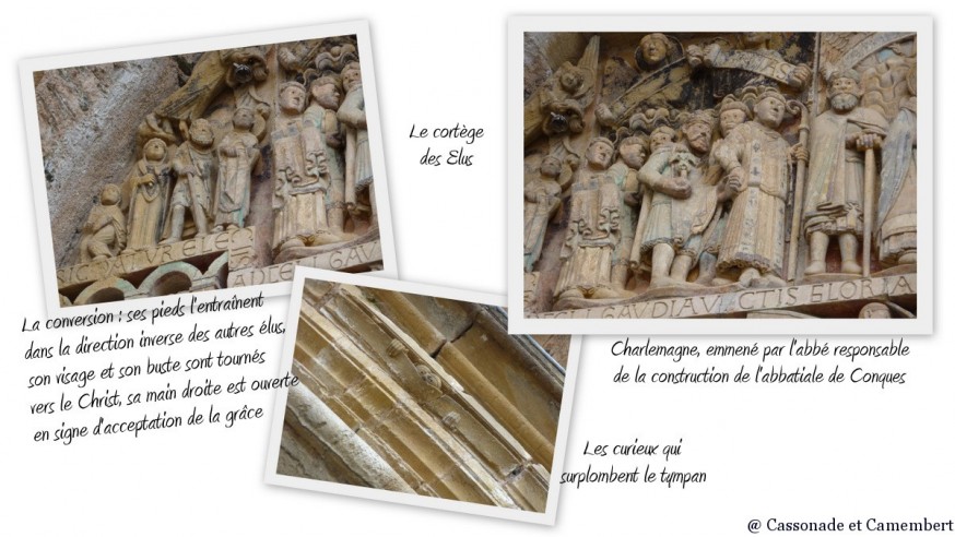 Compostelle Conques - Tympan Conques curieux