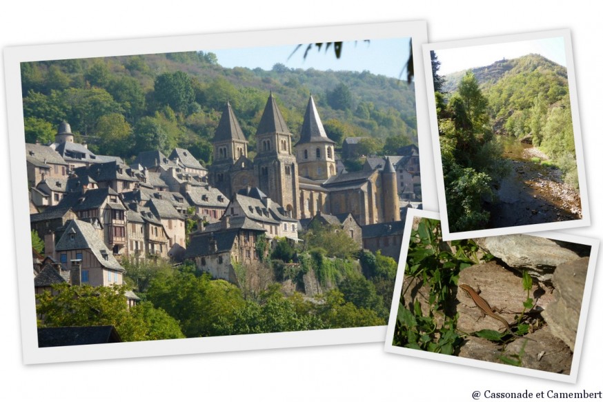 Compostelle Vue village Conques