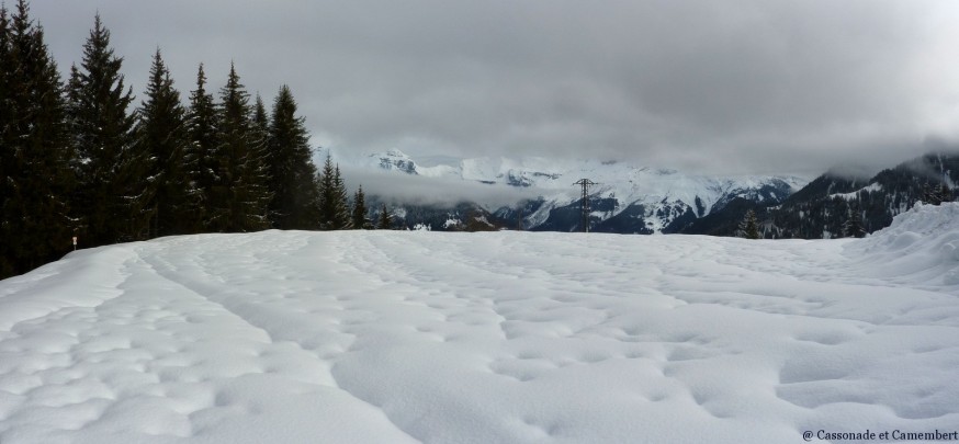 Départ rando raquettes Samoens