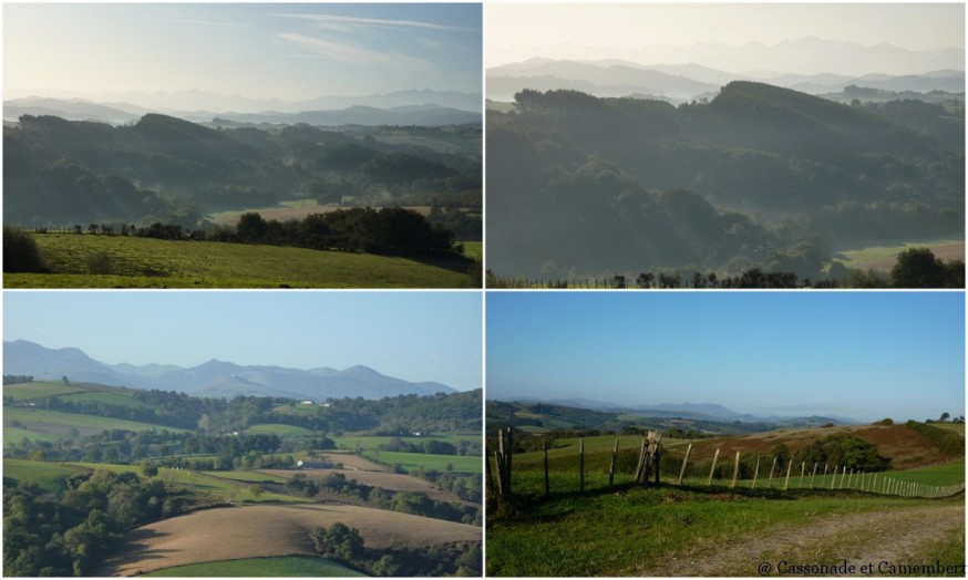 vue sur pyrenees - compostelle pays basque