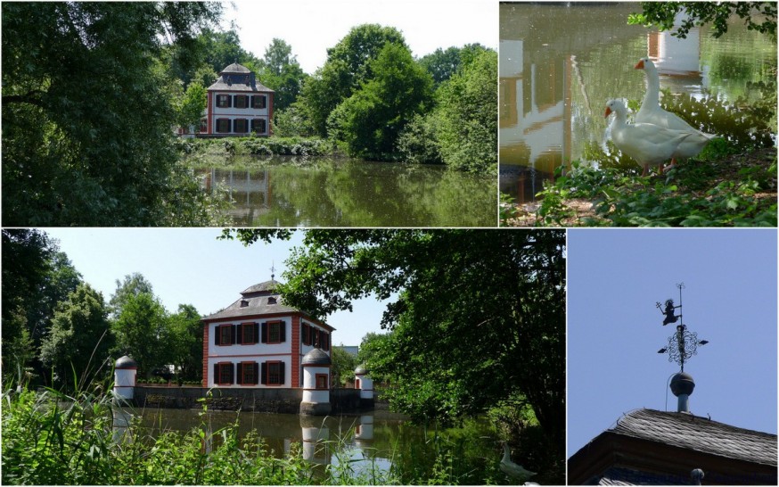 Wasserburg Seligenstadt vu de loin