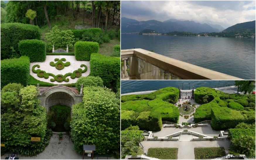 La vue depuis les balcons de la villa Carlotta sur le lac de Côme