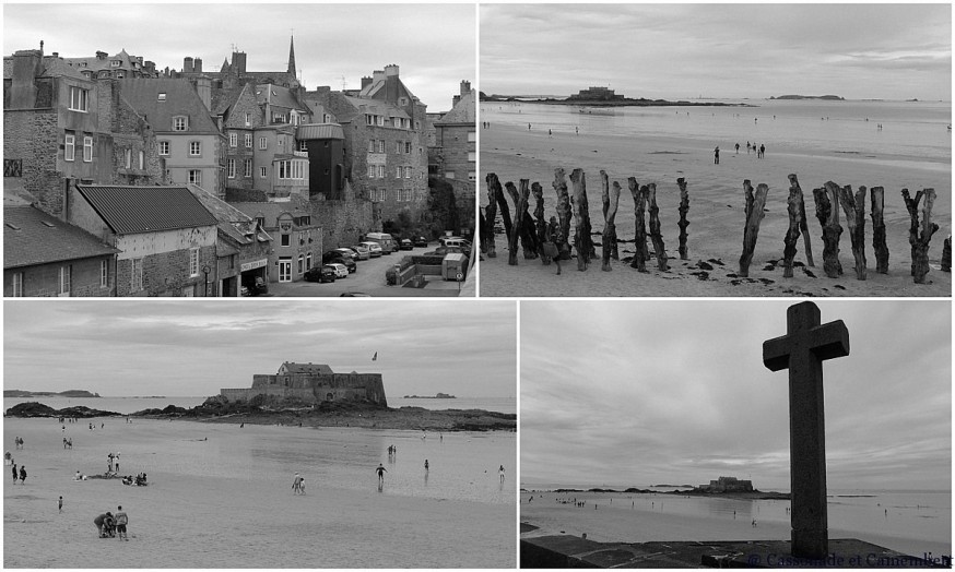 Fort national de Saint Malo noir et blanc