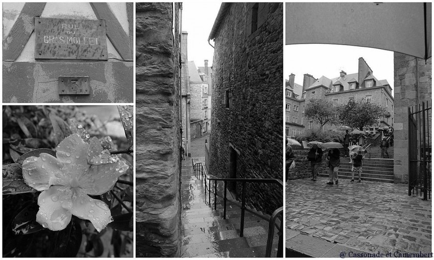 Ruelles Saint Malo noir et blanc