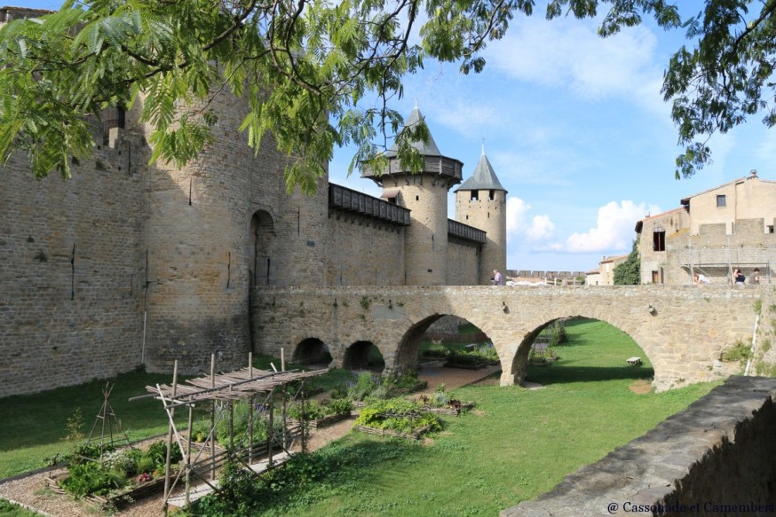 Douves entree chateau Carcassonne