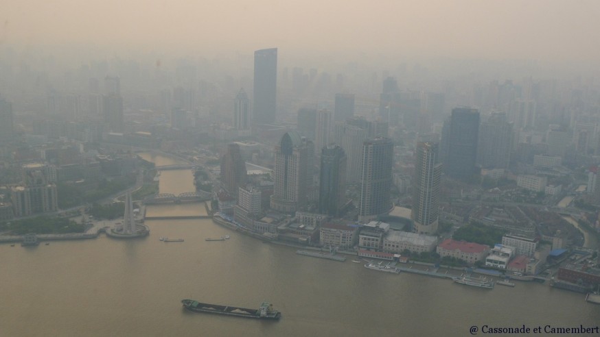 Vue depuis Oriental Pearl Tower gratte-ciel Shanghai