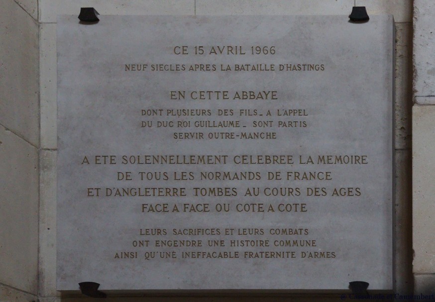 Plaque commemorative abbaye du Bec-Hellouin