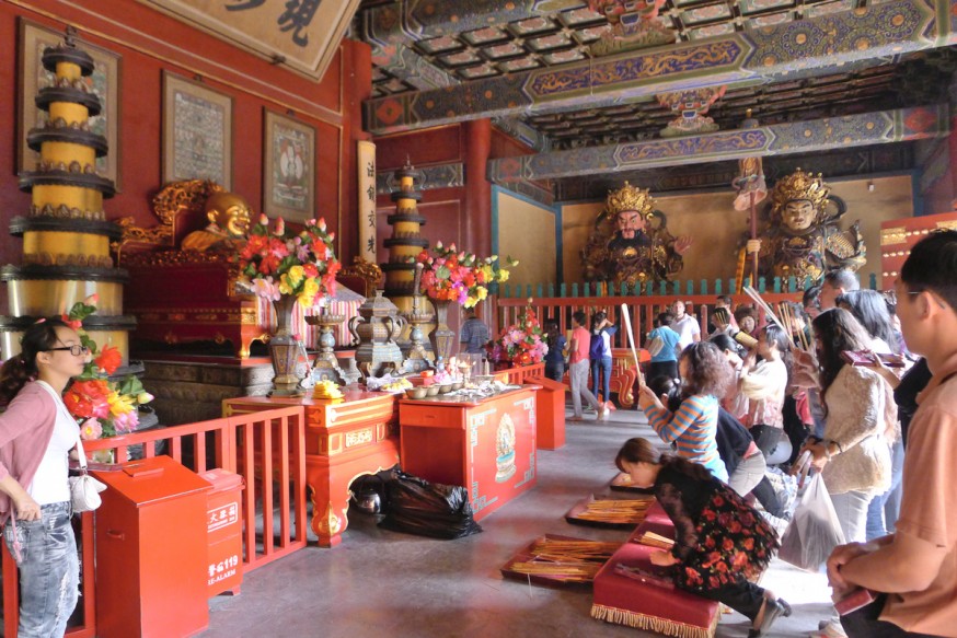 Salle bouddha temple des lamas pekin