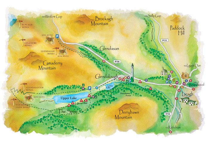 Carte de Glendalough