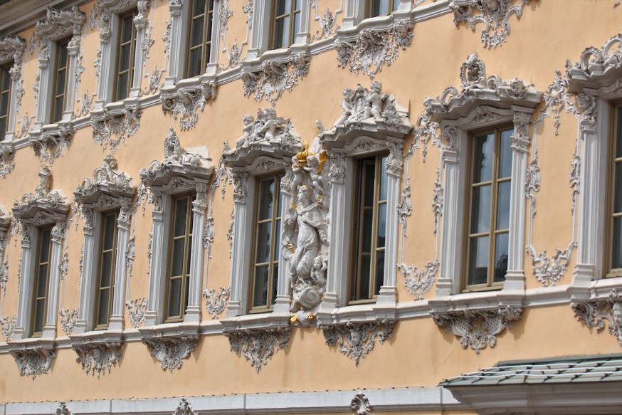 Facade de la maison baroque Zum Falken - Würzburg