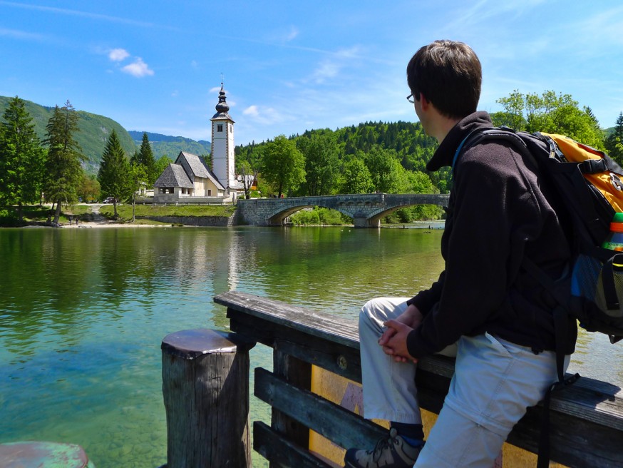 Sur les bords du lac de Bohinj