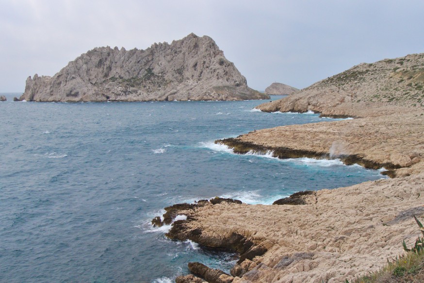 Bord de mer pres de la calanque de Callelongue