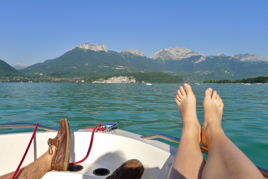 Lac d Annecy - Sur un bateau la vie est belle